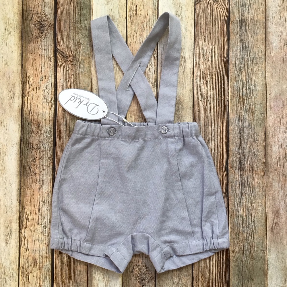 NWT Dr Kid Dungaree Overall Suspender Shorts